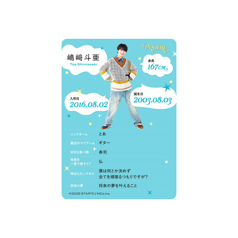 Toa SHIMASAKI Profile Card