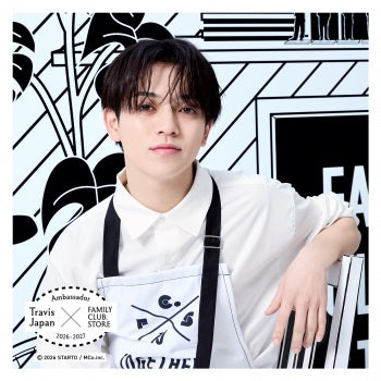 【No.SQ26-042】FAMILY CLUB.STORE Ambassador 2026-2027 Travis Japan Square Photo Monochrome