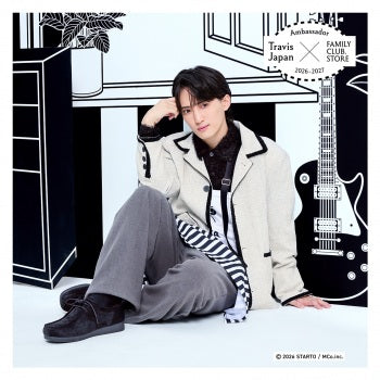 【No.SQ26-045】FAMILY CLUB.STORE Ambassador 2026-2027 Travis Japan Square Photo Monochrome