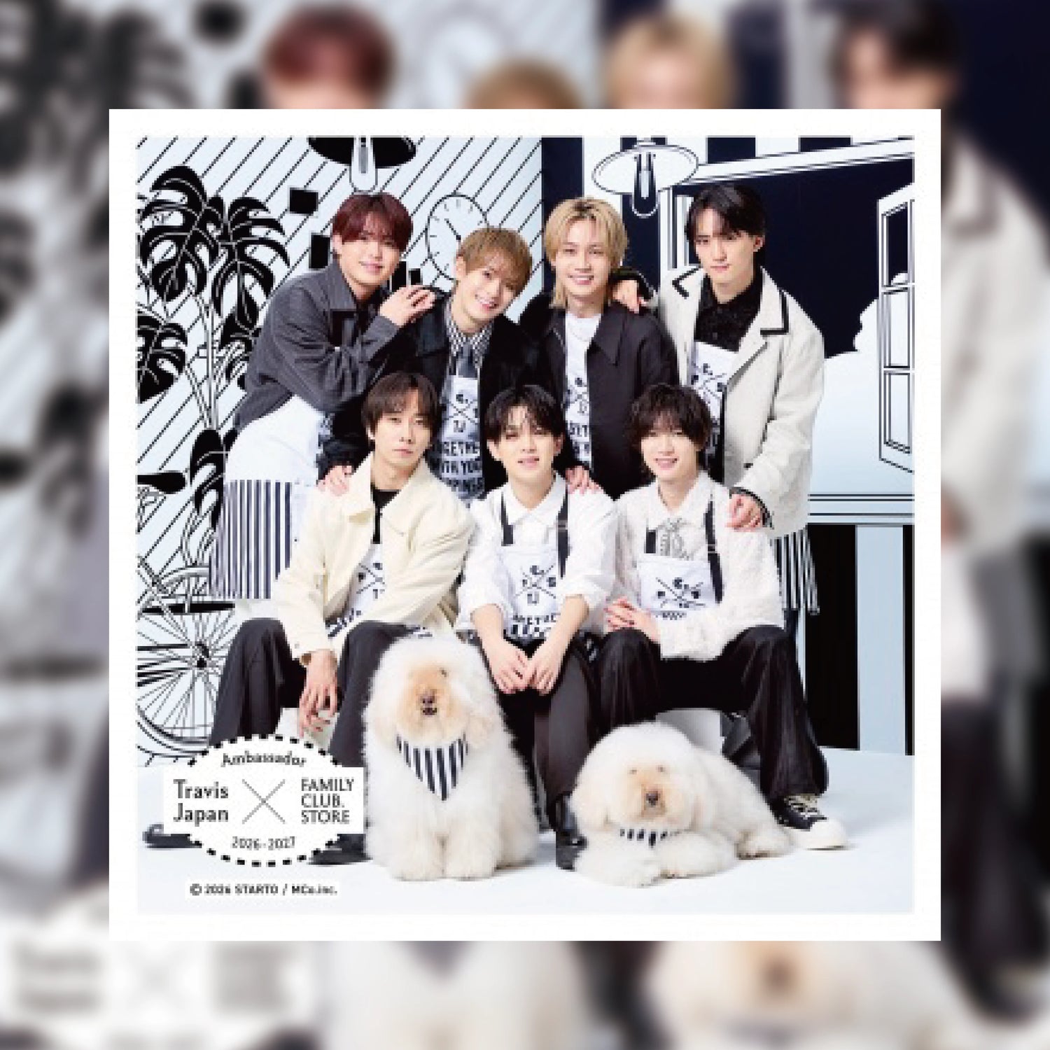 FAMILY CLUB.STORE Ambassador 2026-2027 Travis Japan Square Photo Monochrome