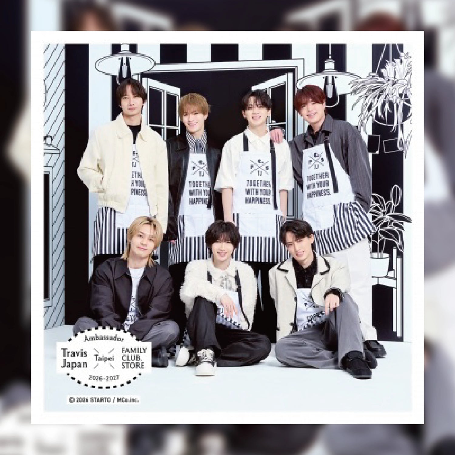 FAMILY CLUB.STORE Ambassador 2026-2027 Travis Japan Square Photo Monochrome TAIPEI