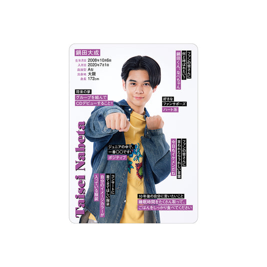 Taisei NABETA Profile Card 2026