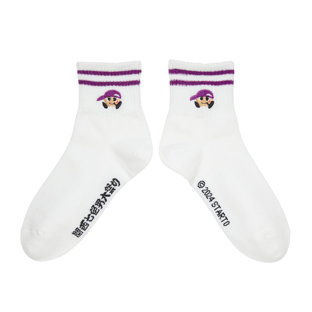 WEST. 10th Anniversary Exhibition KANSAI NANAIRO OTOKO OMATSURI Socks (purple)