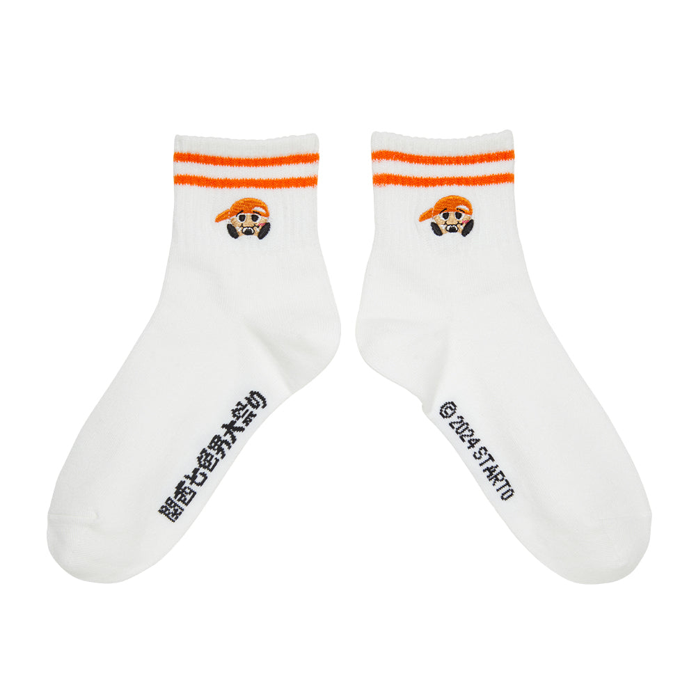 WEST. 10th Anniversary Exhibition KANSAI NANAIRO OTOKO OMATSURI Socks (orange)