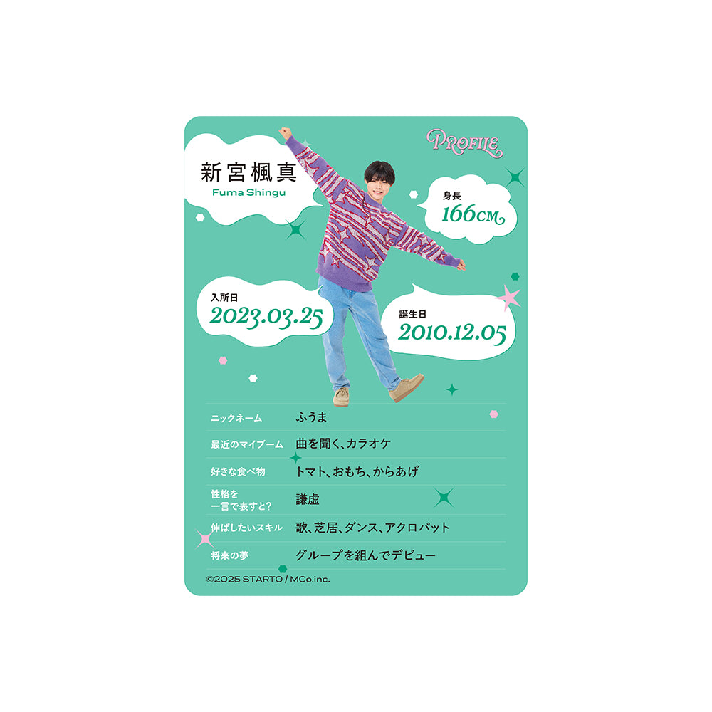 Profile Card & Profile Card Holder Fuma SHINGU Profile Card