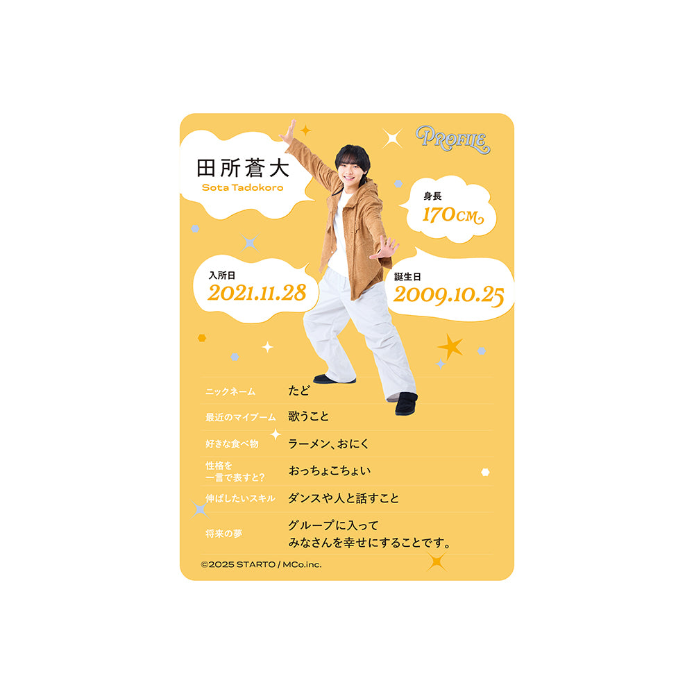 Profile Card & Profile Card Holder Sota TADOKORO Profile Card