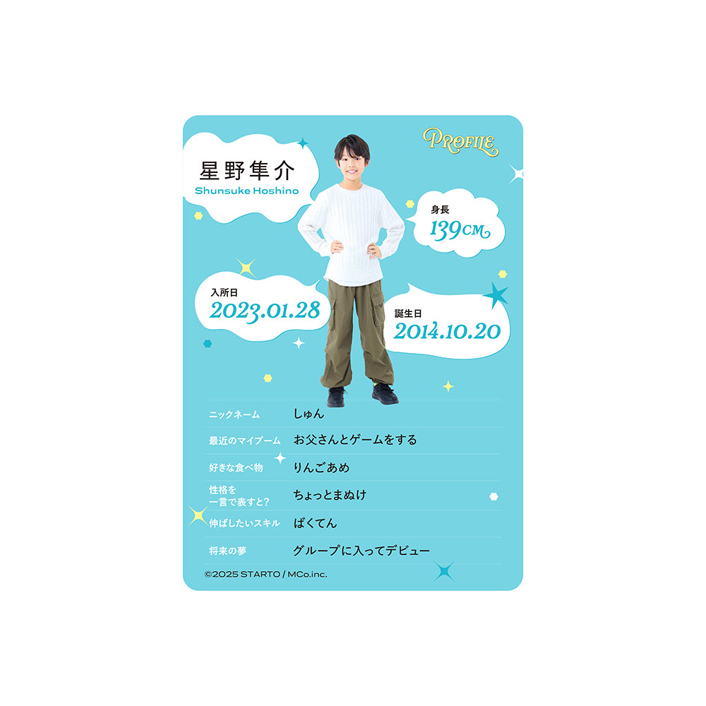 Profile Card & Profile Card Holder Shunsuke HOSHINO Profile Card