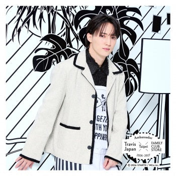 【No.SQ26-085】FAMILY CLUB.STORE Ambassador 2026-2027 Travis Japan Square Photo Monochrome TAIPEI